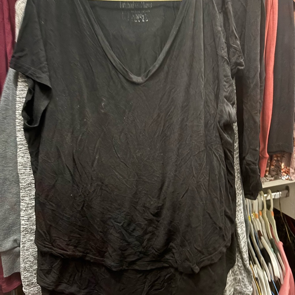 Latched Mama Black Relaxed Short Sleeve nursing Tee